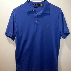 Ralph Lauren Men's Custom Slim Fit Blue Polo Shirt
